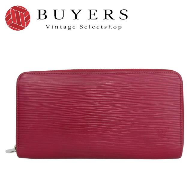 中古 ルイ・ヴィトン 長財布 ジッピーウォレット M61858 エピレザー フューシャ ボルドー シルバー金具 ラウンドファスナー 小物 普段使い レディース 女性 LOUIS VUITTON