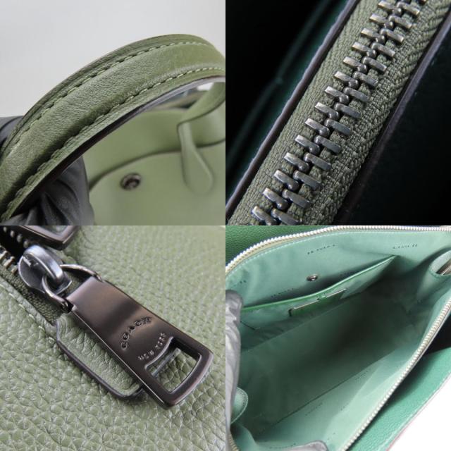 中古 コーチ トートバッグ ローラ キャリーオール 88340 レザー カーキ