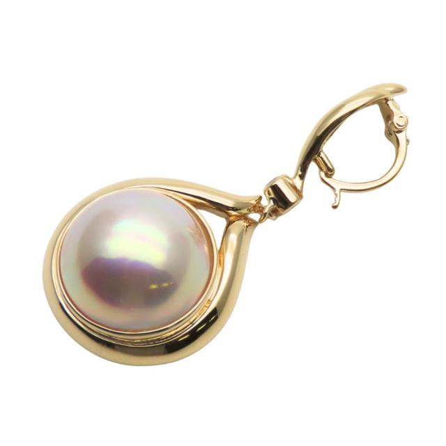 TASAKI】K18 リボン 真珠チャーム ネックレストップ 18金 ゴールド