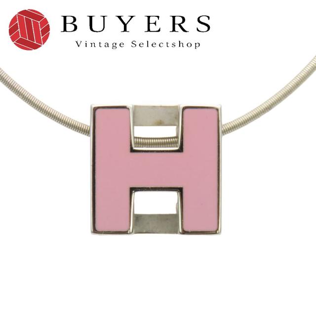 エルメス Hキューブ カージュドアッシュ ネックレス ピンク 中古
