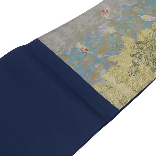 中古 袋帯 正絹(金銀糸除く) シルバー ゴールド 引箔 和装 呉服 和服 きもの レディース 女性_4