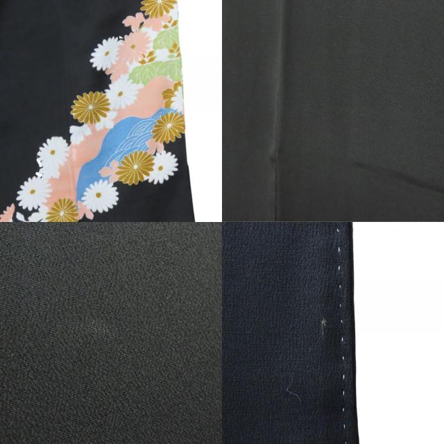 中古 留袖 正絹(金銀糸除く) ブラック 結婚式 礼装 和装 呉服 和服