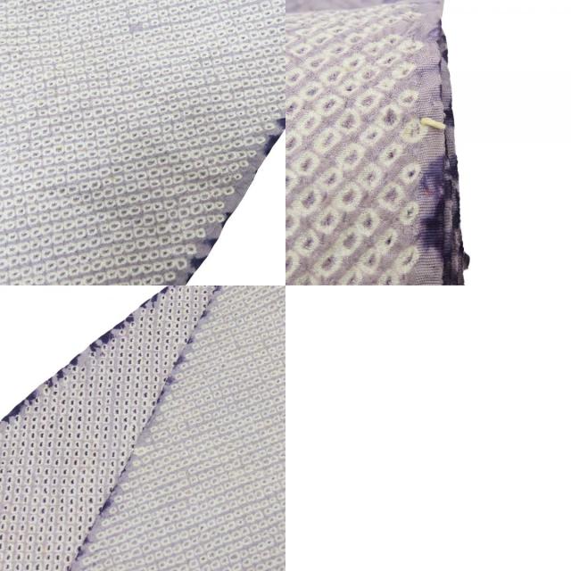 中古 反物 絞り羽織 正絹 紫 リメイク 和装 呉服 和服 きもの