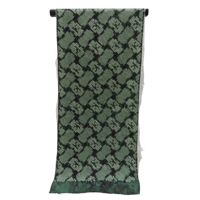 中古 反物 絞り 羽織 正絹 グリーン 裏打ち済 羽尺 リメイク 和装 呉服 和服 きもの レディース 女性 中古 反物 絞り 羽織 正絹 グリーン 裏打ち済 羽尺 リメイク 和装 呉服