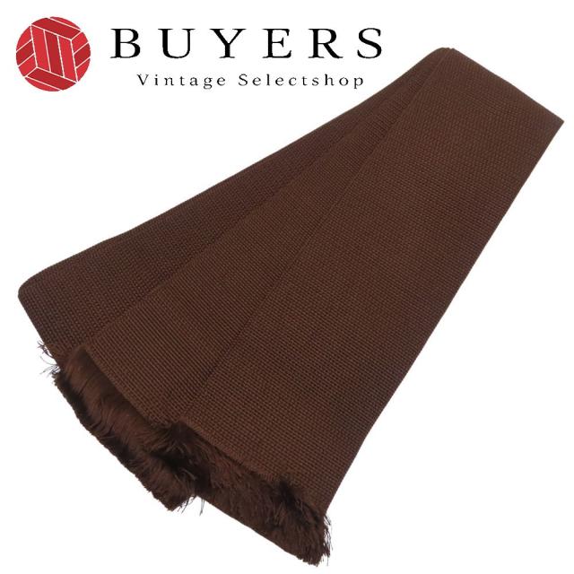 中古 男帯 角帯 正絹 ダークブラウン 博多織 和装 呉服 和服 きもの メンズ 男性