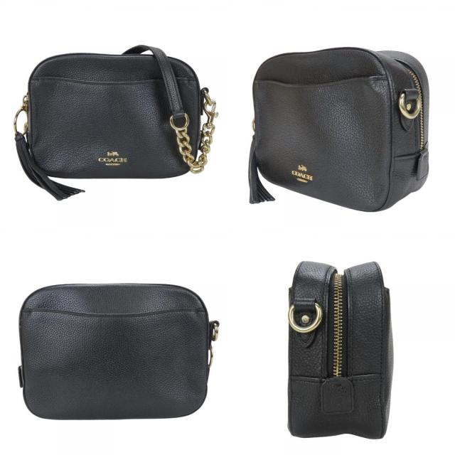 中古 コーチ ショルダーバッグ 29411 カメラバッグ レザー ブラック