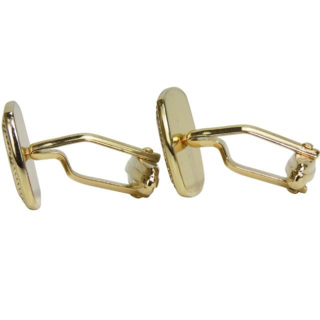 中古 クリスチャンディオール カフス メタル ゴールド シルバー  