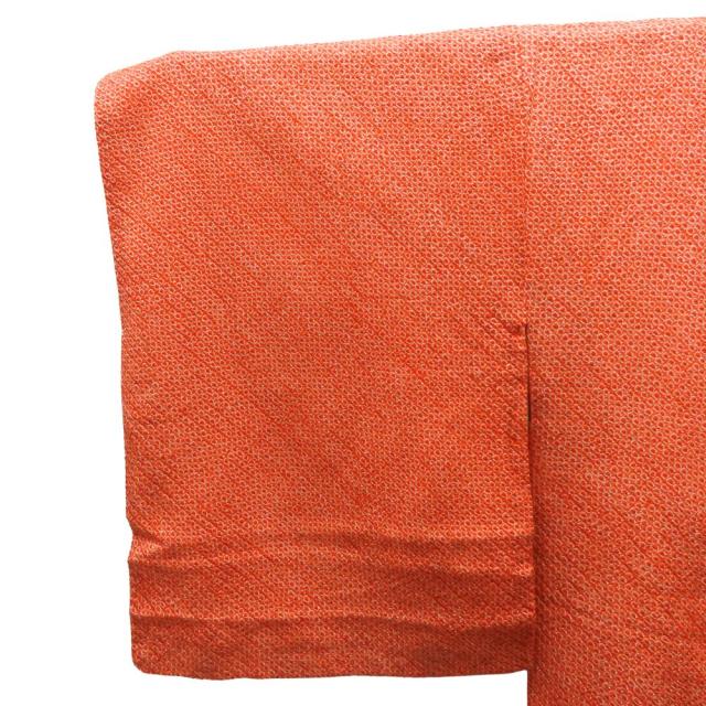 中古 羽織 総絞り 正絹 オレンジ 華やか おしゃれ 和装 呉服 和服