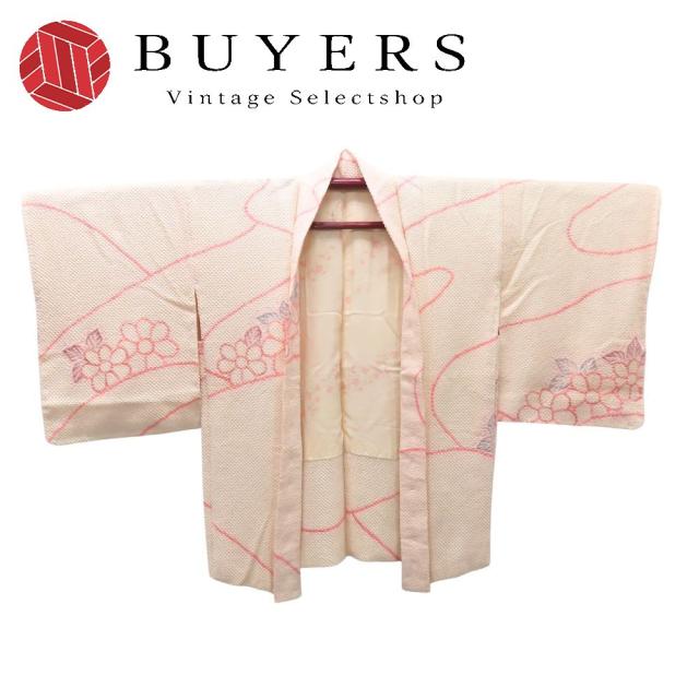 中古 羽織 総絞り 正絹(金銀糸除く) ピンク系 可愛い お洒落 和装 呉服 和服 きもの レディース 女性