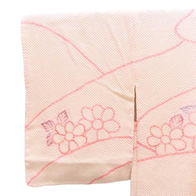【中古】 羽織 総絞り 正絹(金銀糸除く) ピンク系 可愛い お洒落 和装 呉服 和服 きもの レディース 女性 中古 振袖 正絹(金銀糸除く) ピンク 成人式 チューリップ スズラン