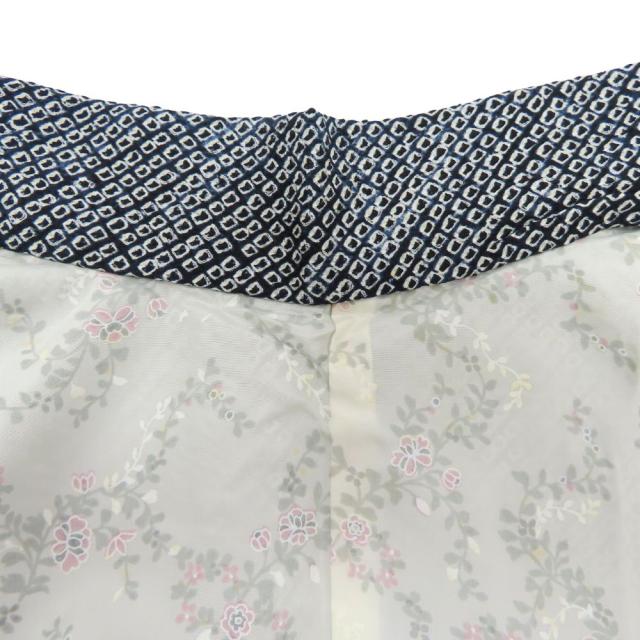 【中古】 羽織 羽織紐つき 総絞り 正絹(金銀糸除く) 藍色 紺 和装 呉服 和服 きもの レディース 女性 中古 羽織 羽織紐つき 総絞り 正絹(金銀糸除く) 藍色 紺 和装 呉服