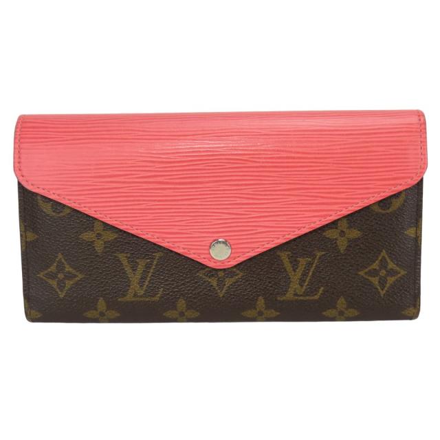 LOUIS VUITTON 三つ折り財布 ピンク/ブラウン Louis Vuitton 三つ折り
