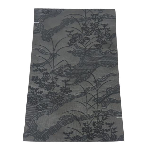 中古 名古屋帯 京袋 夏物 ポリエステル ブラック しつけ糸あり 喪服用 紗京袋帯 和装 呉服 和服 きもの レディース 女性 中古 名古屋帯 京袋 夏物 ポリエステル ブラック しつけ糸あり 喪服用