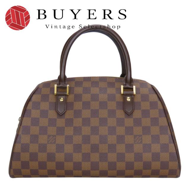中古 ルイ・ヴィトン ハンドバッグ リベラMM N41434 ダミエ エベヌ ブラウン ゴールド金具 手提げ 普段使い レディース 女性 LOUIS VUITTON