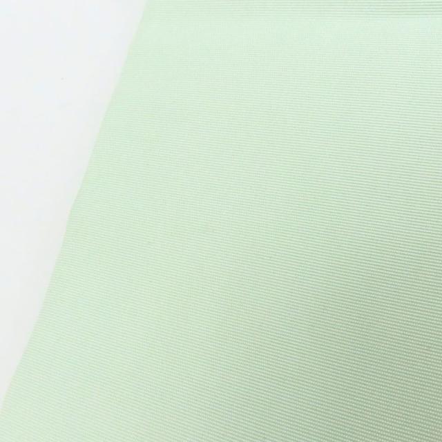 中古 名古屋帯 塩瀬 九寸 正絹(金銀糸除く) 銀糸 ライトグリーン