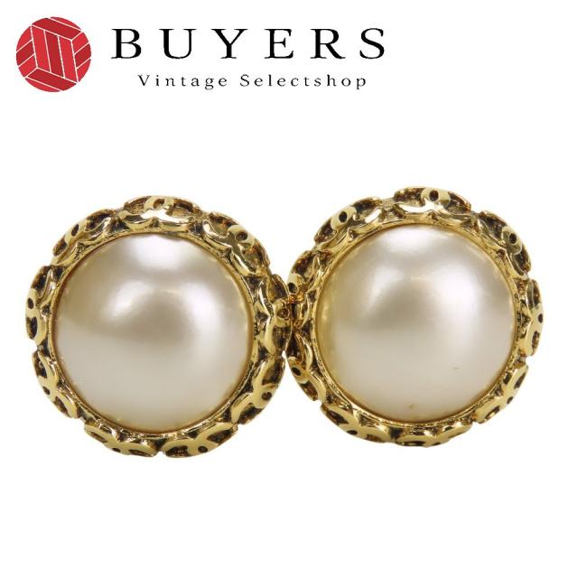 中古 シャネル イヤリング ココマーク メタル フェイクパール ゴールド メッキ アクセサリー 94P レディース 女性 CHANEL