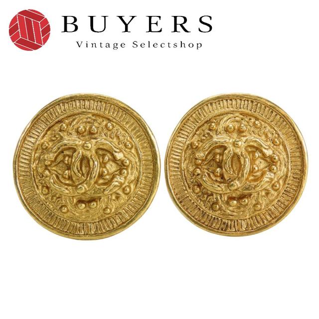 中古 シャネル イヤリング ココマーク メタル ゴールド メッキ アクセサリー 94A レディース 女性 CHANEL