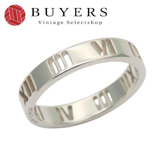 中古 ティファニー リング・指輪 アトラス オープン ナロー シルバー925 約1.97g シルバー アクセサリー 定番 人気 レディース 女性 TIFFANY&Co.