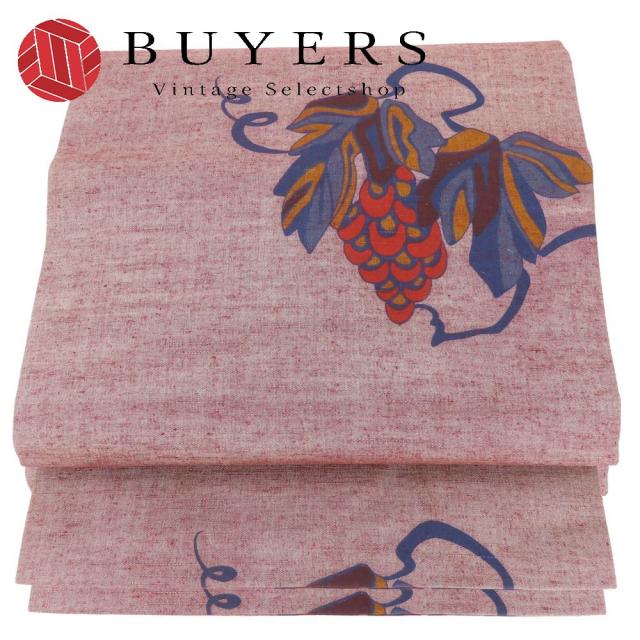 中古 名古屋帯 九寸 正絹(金銀糸除く) ワインレッド系 マルチカラー 名古屋仕立て 紬 洒落帯 和装 呉服 和服 きもの レディース 女性