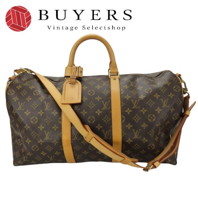 中古 ルイ・ヴィトン ボストンバッグ キーポル50バンドリエール M41416 モノグラム ブラウン 2WAY 肩掛け 旅行 レディース 女性 LOUIS VUITTON