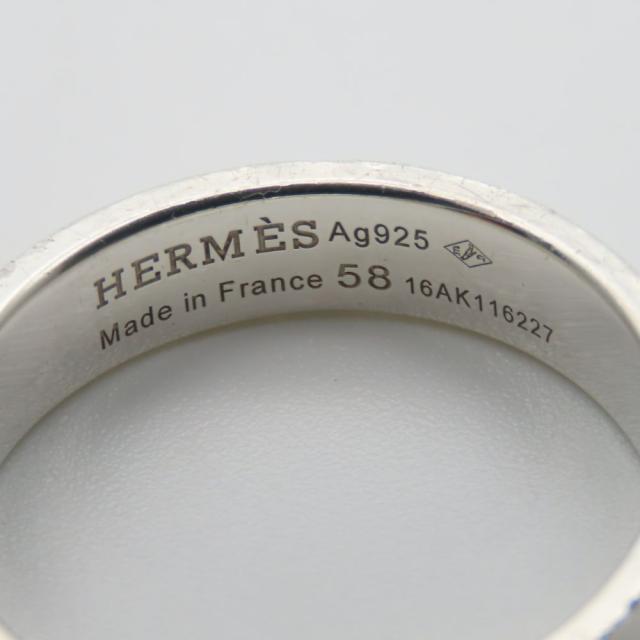 中古 エルメス リング・指輪 コリエ・ド・シアン PM 58 シルバー925 約5.0g シルバー スタッズ アクセサリー メンズ 男性 HERMES_6