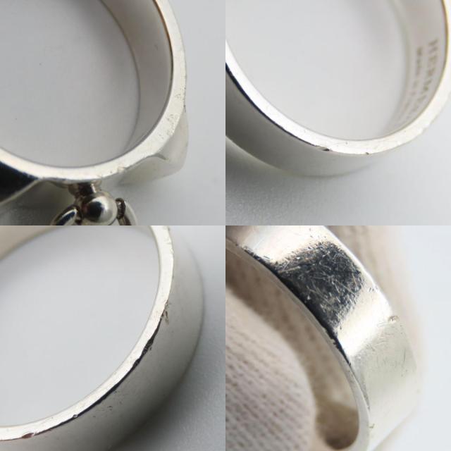 中古 エルメス リング・指輪 コリエ・ド・シアン PM 58 シルバー925 約5.0g シルバー スタッズ アクセサリー メンズ 男性 HERMES_8
