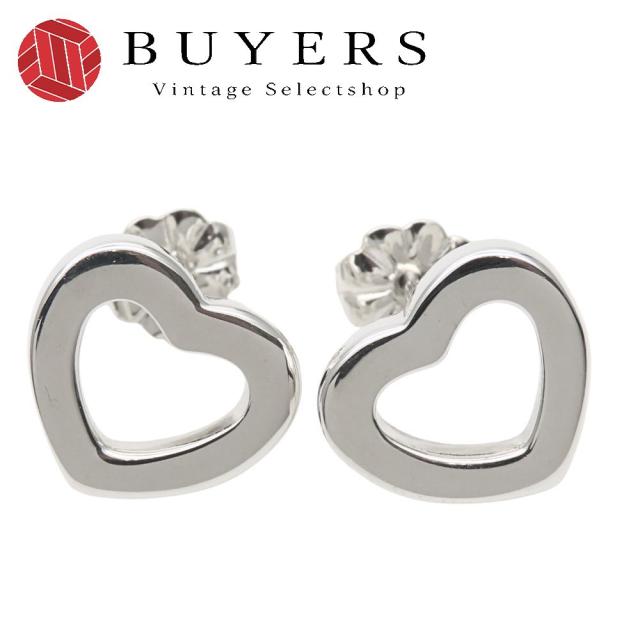 中古 ティファニー ピアス ハート シルバー925 K14WG 約3.0g シルバー アクセサリー レディース 女性 TIFFANY&amp;Co.