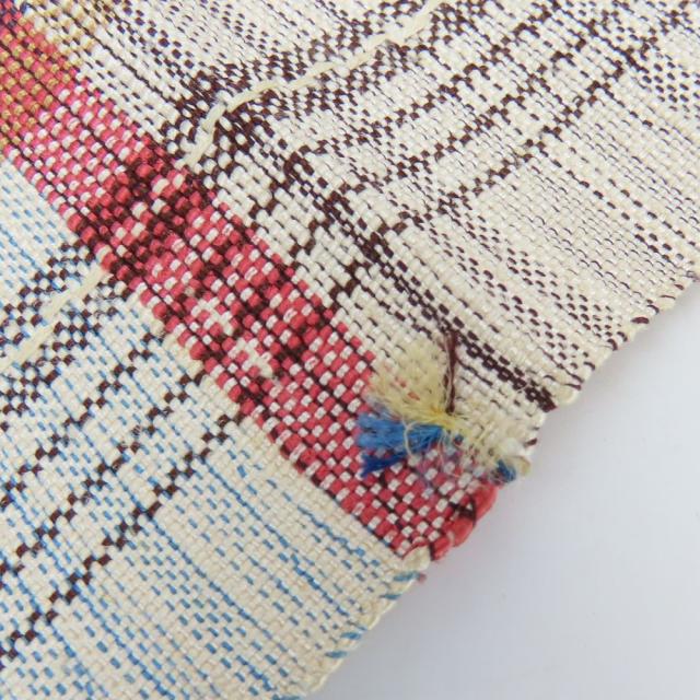 中古 名古屋帯 正絹 マルチカラー チェック柄 未仕立 和装 呉服 和服 きもの レディース 女性 中古 名古屋帯 正絹 マルチカラー チェック柄 未仕立 和装 呉服 和服