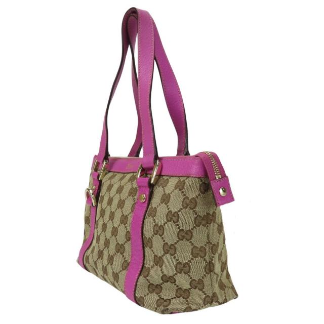 中古 グッチ ハンドバッグ 141471 GGキャンバス レザー パープル系 ベージュ ミニ カジュアル レディース 女性 GUCCI_2