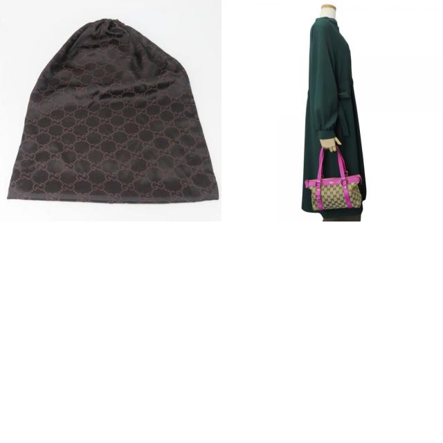 中古 グッチ ハンドバッグ 141471 GGキャンバス レザー パープル系 ベージュ ミニ カジュアル レディース 女性 GUCCI_9