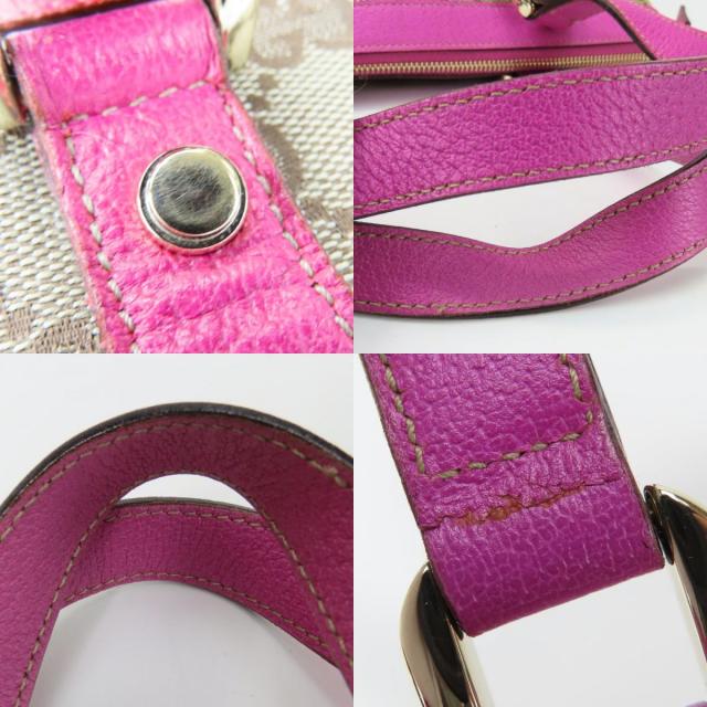 中古 グッチ ハンドバッグ 141471 GGキャンバス レザー パープル系 ベージュ ミニ カジュアル レディース 女性 GUCCI_4