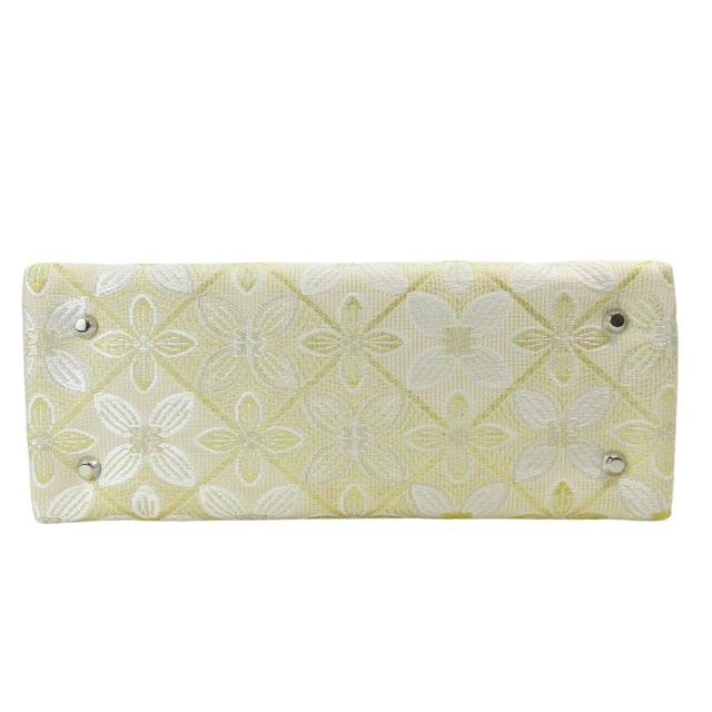 中古 未使用展示品 和装バッグ 利休 正絹(金銀糸除く) ポリエステル レーヨン ホワイト ゴールド ハンドバッグ 花柄 沙織 和装 呉服 和服 きもの レディース 女性_4