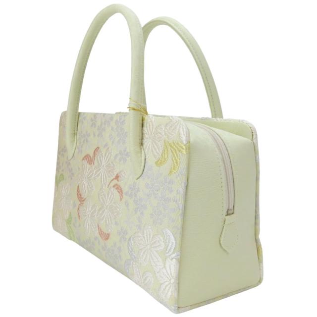 中古 未使用展示品 和装バッグ 利休バッグ 正絹(金銀糸除く) ポリエステル レーヨン ホワイト ゴールド ハンドバッグ 沙織 和装 呉服 和服 きもの レディース 女性_2
