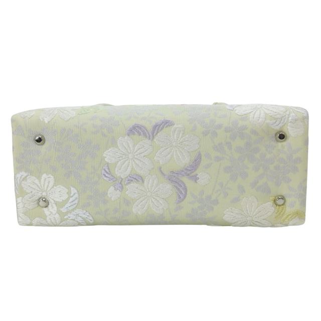 中古 未使用展示品 和装バッグ 利休バッグ 正絹(金銀糸除く) ポリエステル レーヨン ホワイト ゴールド ハンドバッグ 沙織 和装 呉服 和服 きもの レディース 女性_4