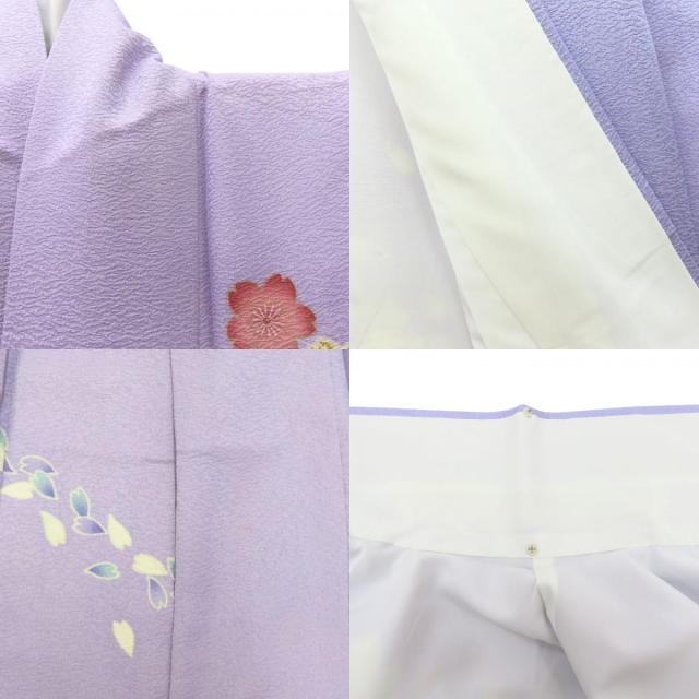 【中古】 振袖 正絹(金銀糸除く) パープル 成人式 和装 呉服 和服 きもの レディース 女性 中古 振袖 正絹(金銀糸除く) パープル 成人式 和装 呉服 和服 きもの