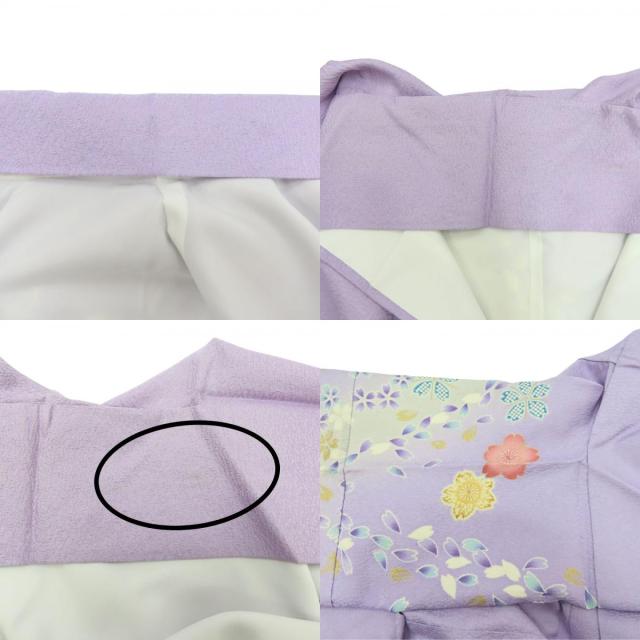 中古 振袖 正絹(金銀糸除く) パープル 成人式 和装 呉服 和服 きもの