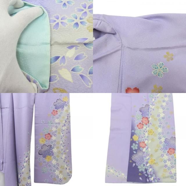 【中古】 振袖 正絹(金銀糸除く) パープル 成人式 和装 呉服 和服 きもの レディース 女性 中古 振袖 正絹(金銀糸除く) パープル 成人式 和装 呉服 和服 きもの
