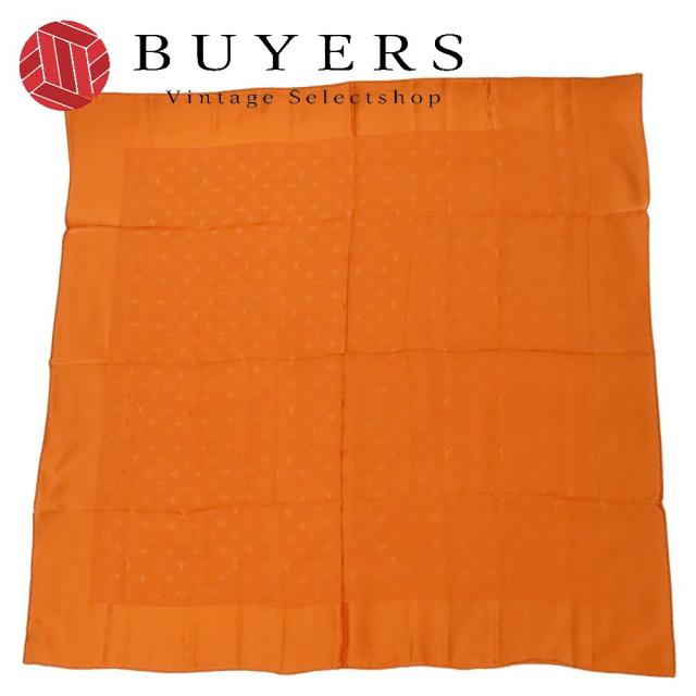 中古 ルイ・ヴィトン スカーフ カレモナコ シルク オレンジ アクセサリー アパレル レディース 女性 LOUIS VUITTON