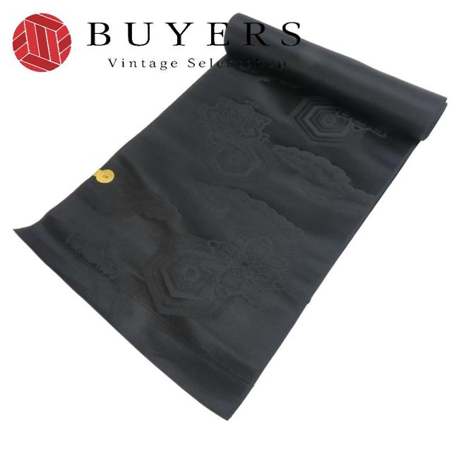 中古 反物 名古屋帯 正絹 ブラック 喪服用 西陣織 和装 呉服 和服 きもの レディース 女性 6,688円