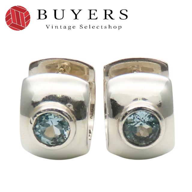 中古 フォリフォリ ピアス シルバー925 ラインストーン K18YG 約9.7g 
