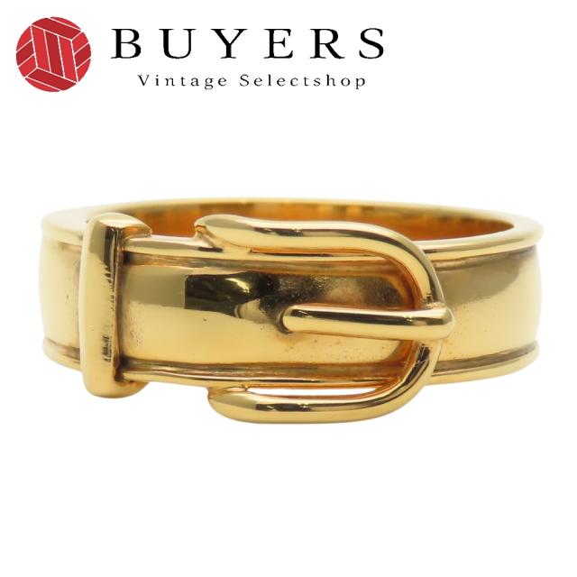 中古 エルメス スカーフリング サンチュール ベルト メタル ゴールド GP アクセサリー メッキ レディース 女性 HERMES
