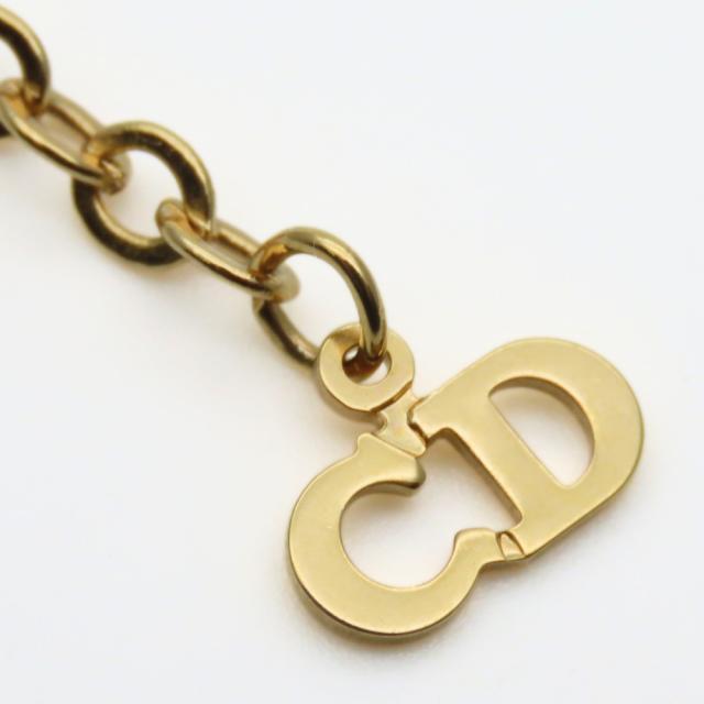 中古 クリスチャンディオール ネックレス CDロゴ メタル ゴールド メッキ GP アクセサリー レディース 女性 Christian Dior_6