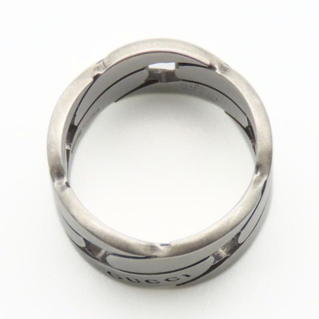 中古 グッチ リング・指輪 チェーンモチーフ ワイド 9 シルバー925 約7.4g シルバー アクセサリー マット仕上げ レディース メンズ GUCCI_6