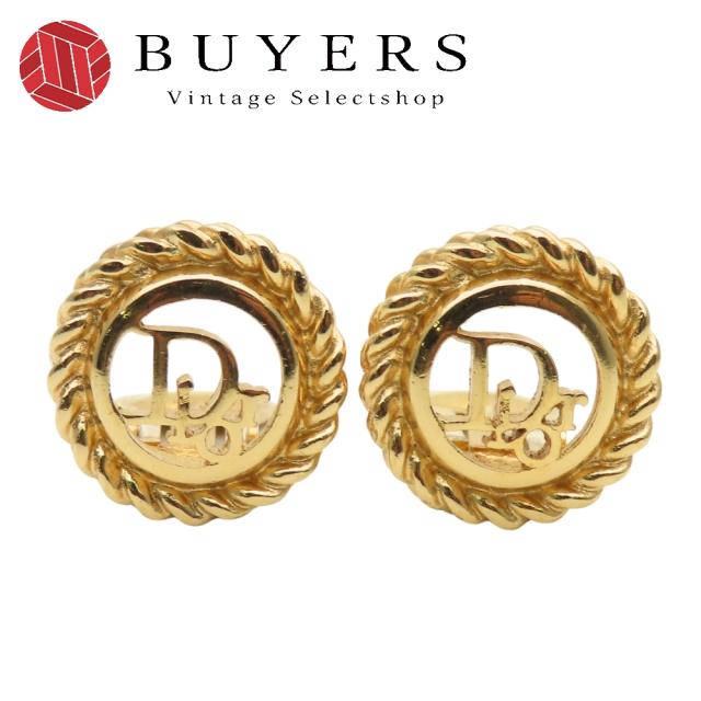 中古 クリスチャンディオール イヤリング ロゴ メタル ゴールド メッキ GP アクセサリー レディース 女性 Christian Dior 19,800円