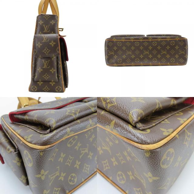 中古 ルイ・ヴィトン トートバッグ ミュルティプリ・シテ M51162 モノグラム ヌメ革 ブラウン 肩掛け 普段使い レディース 女性 LOUIS VUITTON_2