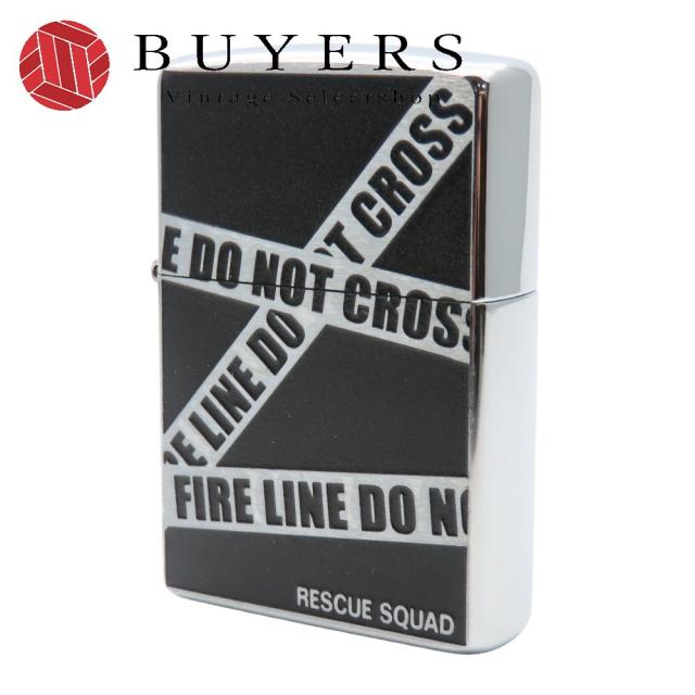 中古 美品 ジッポ ライター レスキュースクアッド メタル シルバー ブラック 小物 喫煙具 メンズ 男性 ZIPPO