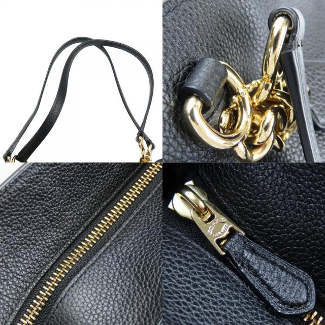 中古 コーチ トートバッグ 36600 レザー ブラック ゴールド金具 肩掛け チェーン レディース 女性 COACH_6
