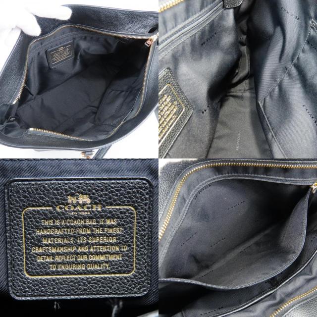 中古 コーチ トートバッグ 36600 レザー ブラック ゴールド金具 肩掛け チェーン レディース 女性 COACH_7