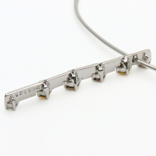 中古 ミキモト ネックレス オメガ チョーカー K18WG ダイヤモンド 約5.7g ホワイトゴールド レディース 女性 MIKIMOTO_6