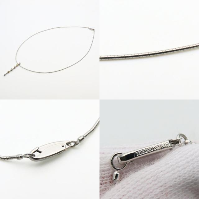 中古 ミキモト ネックレス オメガ チョーカー K18WG ダイヤモンド 約5.7g ホワイトゴールド レディース 女性 MIKIMOTO_8